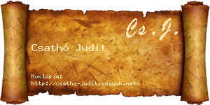Csathó Judit névjegykártya